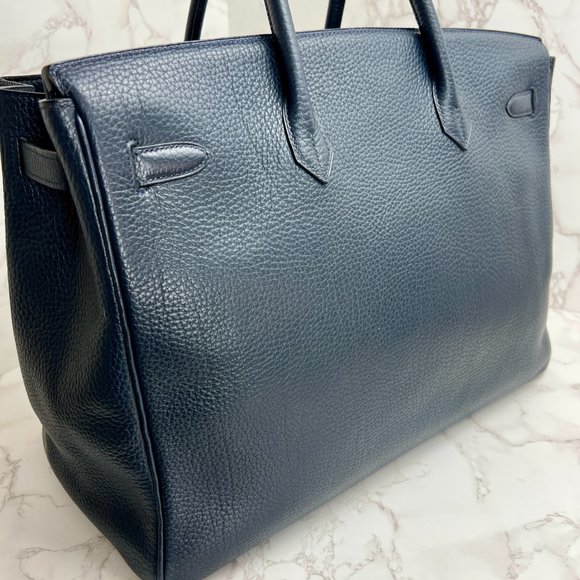❌❌❌ SOLD! ❌❌❌ Hermès Birkin 40 in Bleu Marine Buffalo Skipper Leather w/ GHW - Picture 5 of 16